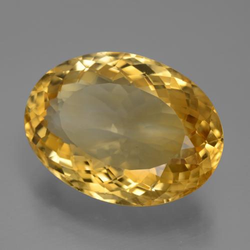 Citrino Laranja Dourado Profundo Natural 20.06ct, Corte Oval, VVS
