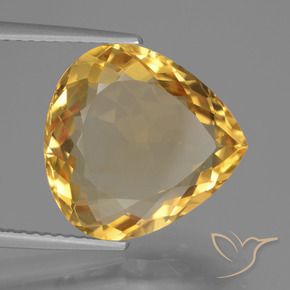 Citrino Dourado Médio-escuro Natural 7.15ct, Formato de pêra, VVS
