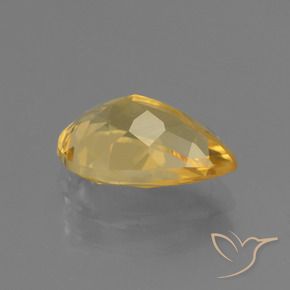Citrino Laranja Dourado Profundo Natural 2.29ct, Formato de pêra, VVS