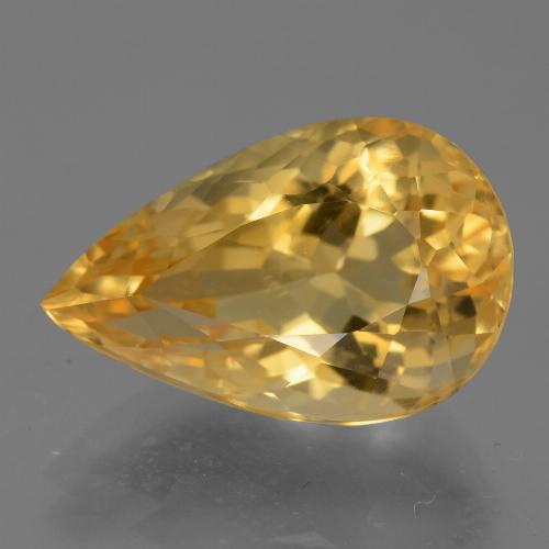 Citrino Dourado Médio-escuro Natural 6.55ct, Formato de pêra, VVS