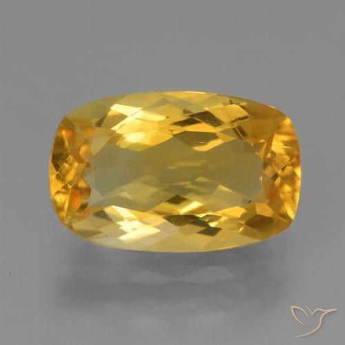 3.73ct Natural Laranja Dourado Profundo Citrino, Almofada, VVS-VS