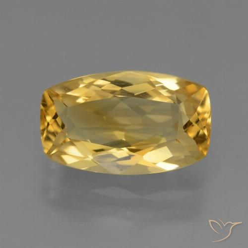 2.82ct Natural Dourado Médio-claro Citrino, Almofada, VS