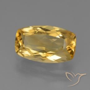 Citrino Dourado Médio-claro Natural 2.82ct, Almofada, VS
