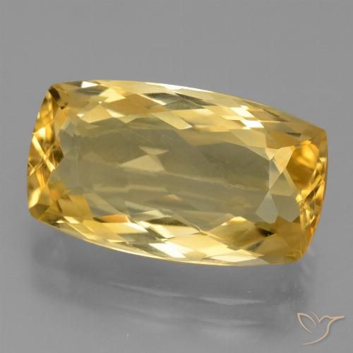 7.15ct Natural Dourado Médio-escuro Citrino, Almofada, VVS