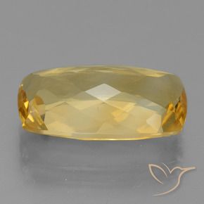 Citrino Dourado Médio-escuro Natural 7.15ct, Almofada, VVS