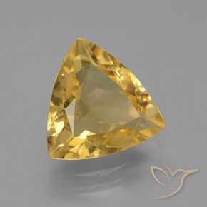 Citrino Dourado Médio-claro Natural 3.69ct, Trilhão, VVS