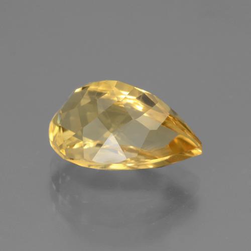 Citrino dourado natural 3,65ct, formato de pêra, VVS