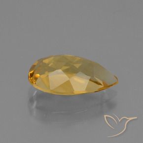 Citrino Laranja Dourado Profundo Natural 2.80ct, Formato de pêra, VVS