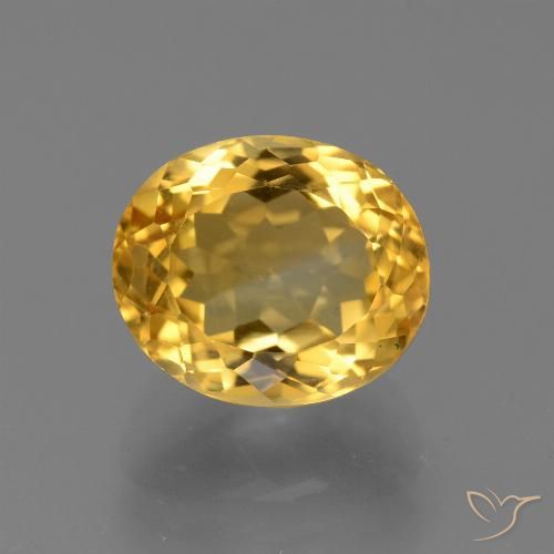 4.88ct Natural Laranja Dourado Profundo Citrino, oval, VVS-VS