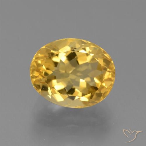 4.13ct Natural Laranja Dourada Citrino, oval, VVS-VS