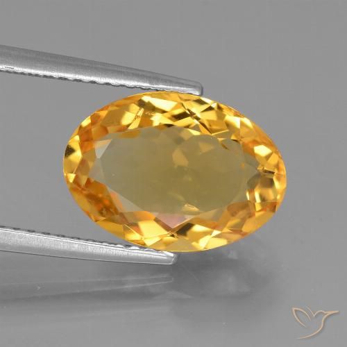 3.94ct Natural Laranja Profundo-Ouro Citrino, oval, VVS-VS