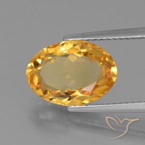 Citrino Laranja Profundo-Ouro Natural 3.94ct, oval, VVS-VS