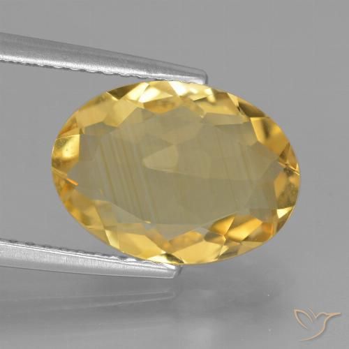 3.21ct Natural Laranja Dourada Citrino, oval, VVS