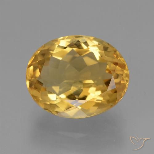 4.15ct Natural Laranja Dourado Profundo Citrino, oval, VVS-VS
