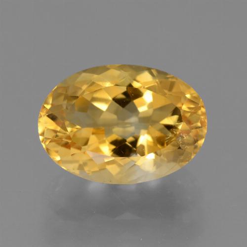 Citrino dourado natural 3,74ct, corte oval, VVS
