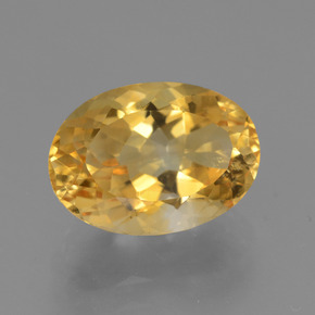Citrino dourado natural 3,74ct, corte oval, VVS