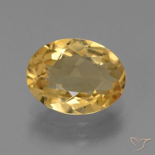2.96ct Natural Dourado Médio-escuro Citrino, oval, VVS-VS