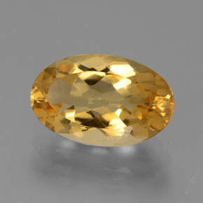 Citrino Dourado Médio-escuro Natural 3.33ct, Corte Oval, VVS