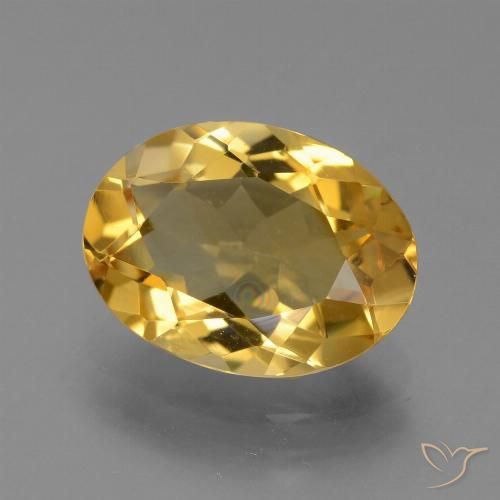 3.21ct Natural Laranja Dourado Profundo Citrino, oval, VVS