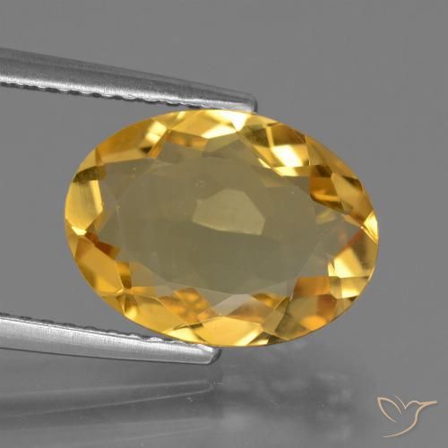 3.08ct Natural Laranja Dourado Profundo Citrino, oval, VVS