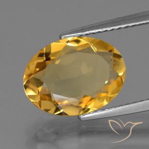 Citrino Laranja Dourado Profundo Natural 3.08ct, oval, VVS