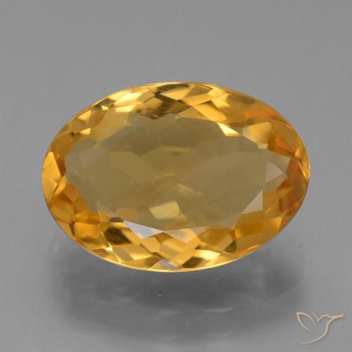 4.91ct Natural Laranja Profundo-Ouro Citrino, oval, VVS