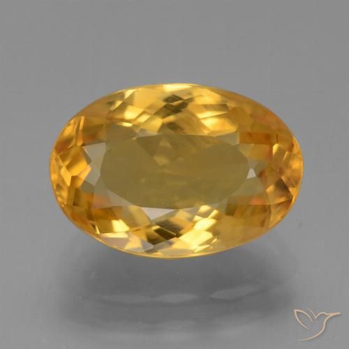 3.95ct Natural Laranja escuro-dourado Citrino, oval, VS