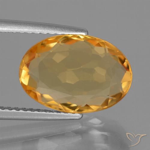 4.64ct Natural Laranja escuro Citrino, oval, VS