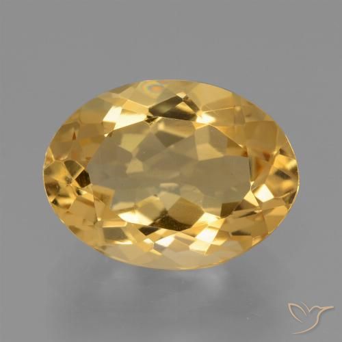 3.63ct Natural Laranja claro-dourado Citrino, oval, VVS