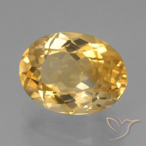Citrino Dourado Médio-escuro Natural 4.56ct, oval, VVS