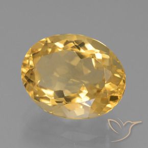 Citrino ouro médio Natural 4.21ct, oval, VS