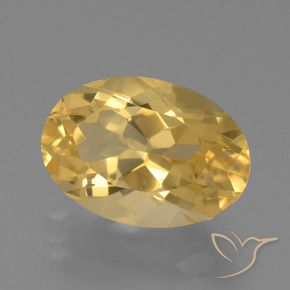 Citrino ouro médio Natural 4.46ct, oval, VVS