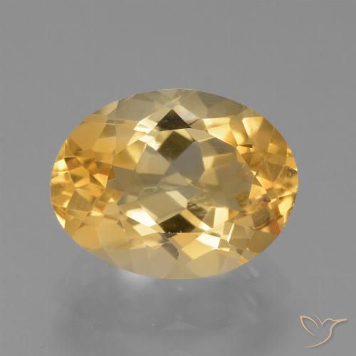 4.26ct Natural Laranja claro-dourado Citrino, oval, VS