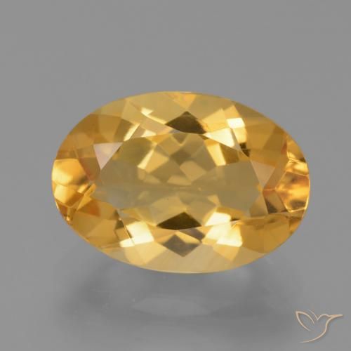 4.10ct Natural Laranja-dourado médio-claro Citrino, oval, VVS