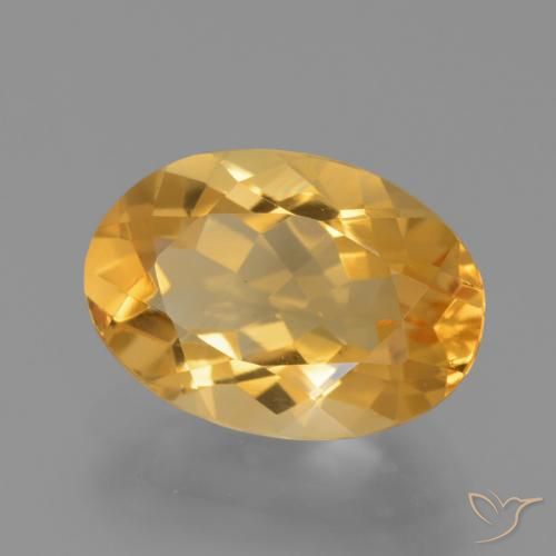 Citrino Laranja-dourado médio-claro Natural 4.10ct, oval, VVS