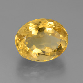 Citrino dourado natural 5,95ct, corte oval, VVS