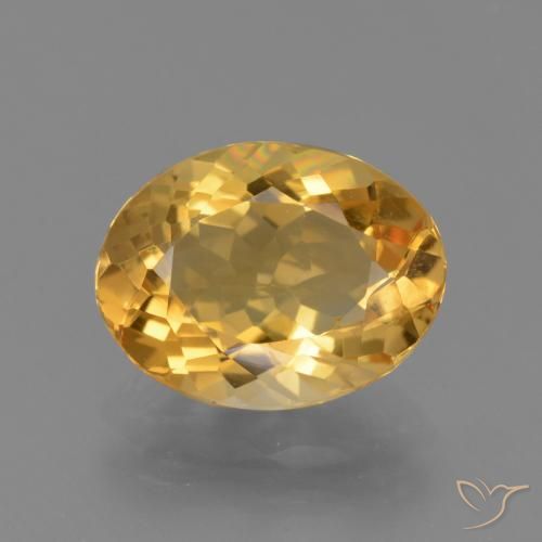 2.95ct Natural Dourado Médio-escuro Citrino, oval, VVS
