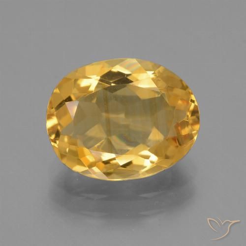 3.05ct Natural Dourado Médio-escuro Citrino, oval, VVS