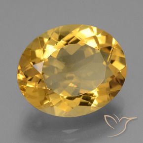 Citrino Dourado Natural 8.13ct, Corte Oval, VVS-VS