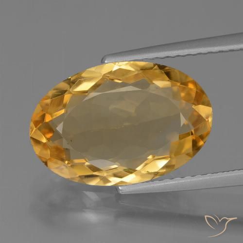 4.72ct Natural Laranja-Ouro Citrino, oval, VVS