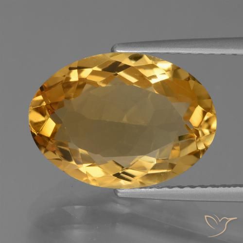 5.53ct Natural Laranja Dourado Profundo Citrino, oval, VVS