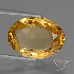 Citrino Laranja Dourado Profundo Natural 5.53ct, oval, VVS