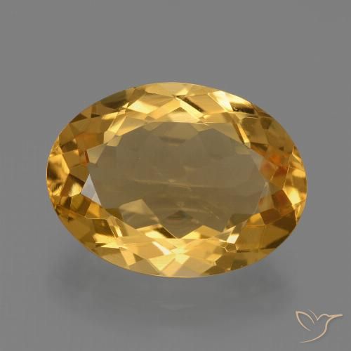 4.93ct Natural Laranja Dourado Profundo Citrino, oval, VVS