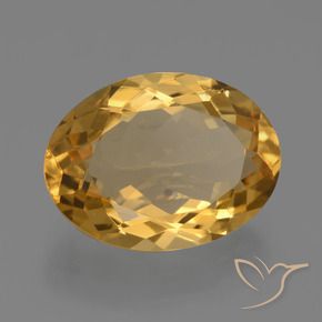 Citrino Laranja Dourado Profundo Natural 4.93ct, oval, VVS
