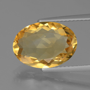 Citrino dourado natural 4,40ct, corte oval, VVS