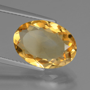 Citrino dourado natural 4,40ct, corte oval, VVS