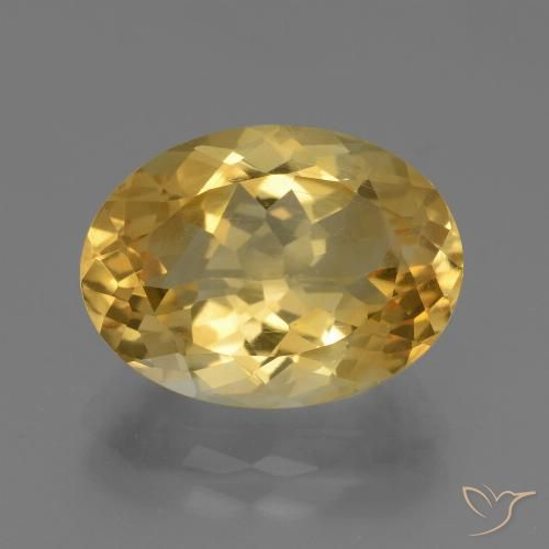 5.11ct Natural Laranja Dourada Citrino, oval, VVS-VS
