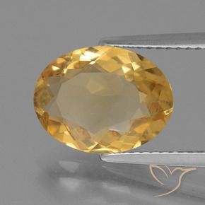 Citrino Laranja Dourada Natural 3.28ct, oval, VVS-VS