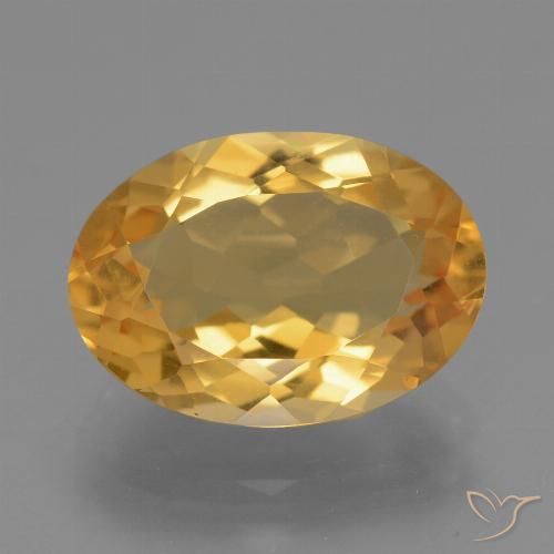 4.44ct Natural Laranja Dourado Profundo Citrino, oval, VS