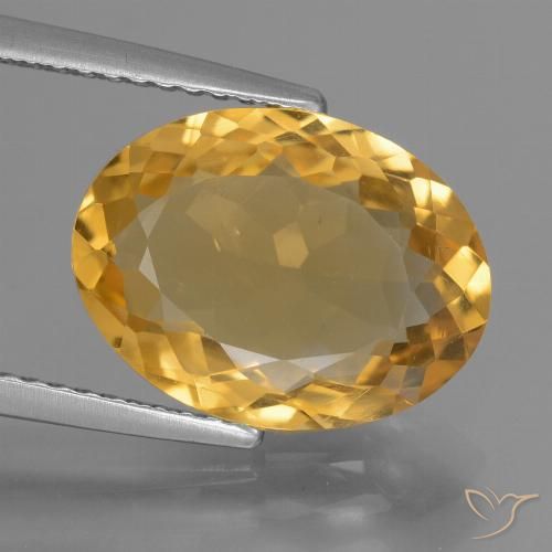4.44ct Natural Laranja-Ouro Citrino, oval, VS